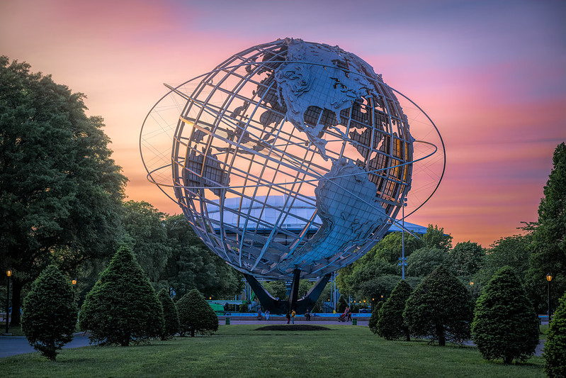 The Unisphere in Flushing Meadows Corona Park in Queens (Photo by Diana Robinson for Flickr)